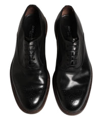 Dolce & Gabbana Dolce & Gabbana Black Calfskin Leather Oxford Dress Men's Shoes