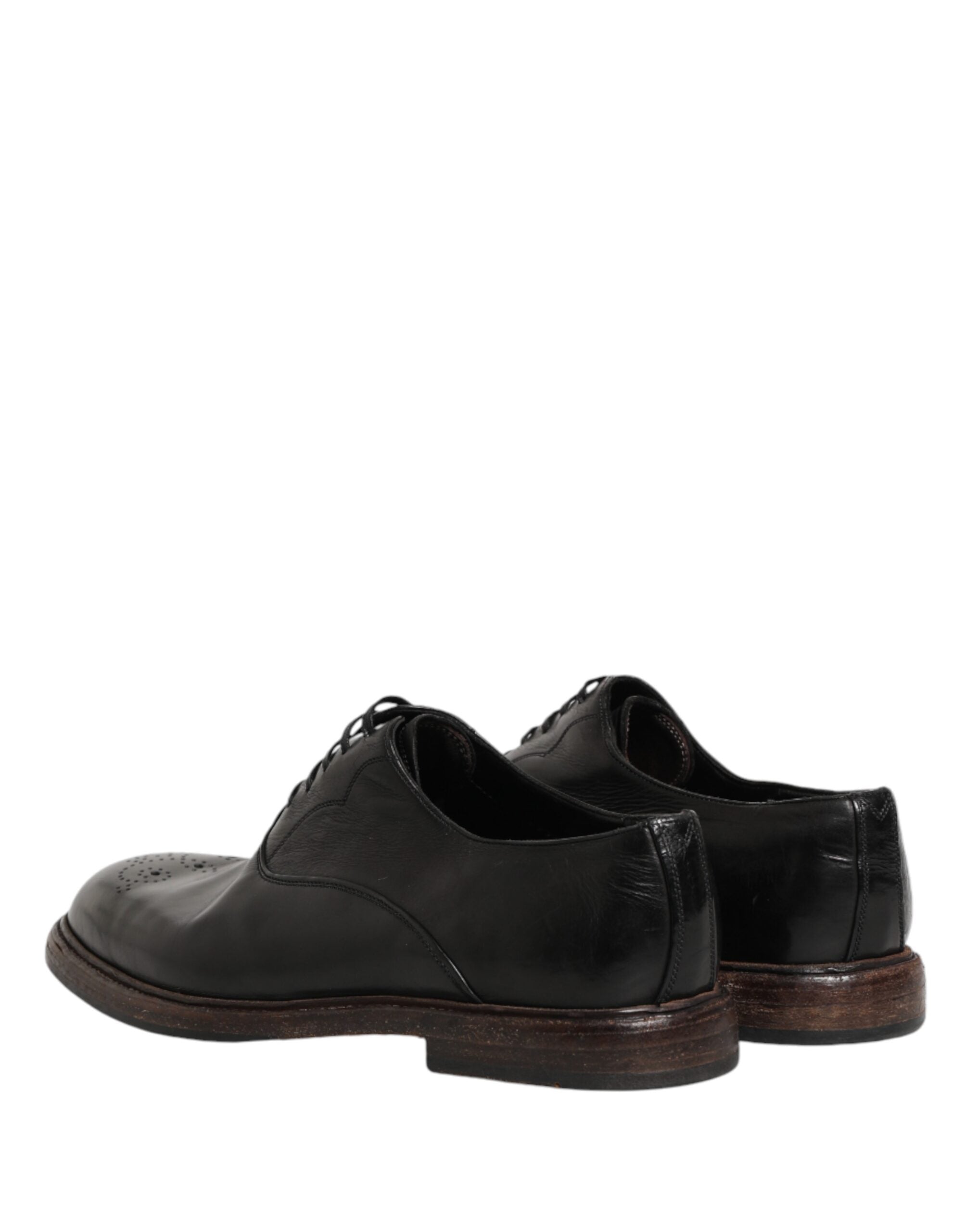 Dolce & Gabbana Dolce & Gabbana Black Calfskin Leather Oxford Dress Men's Shoes