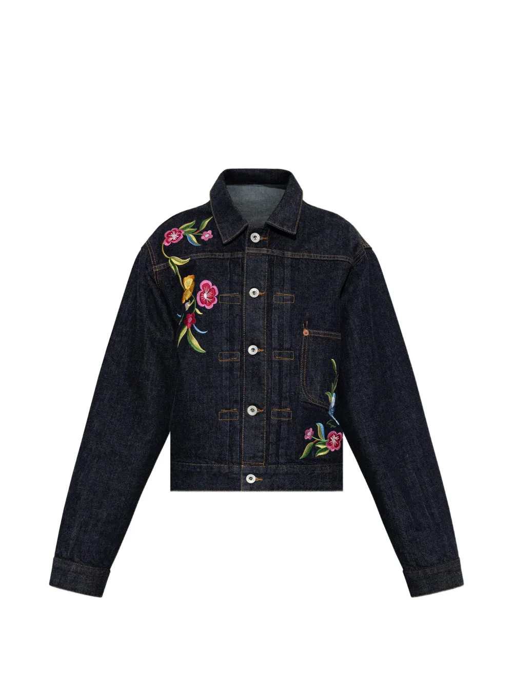 Kenzo Women Floral-Pattern Denim Jacket