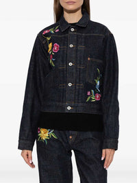 Kenzo Women Floral-Pattern Denim Jacket