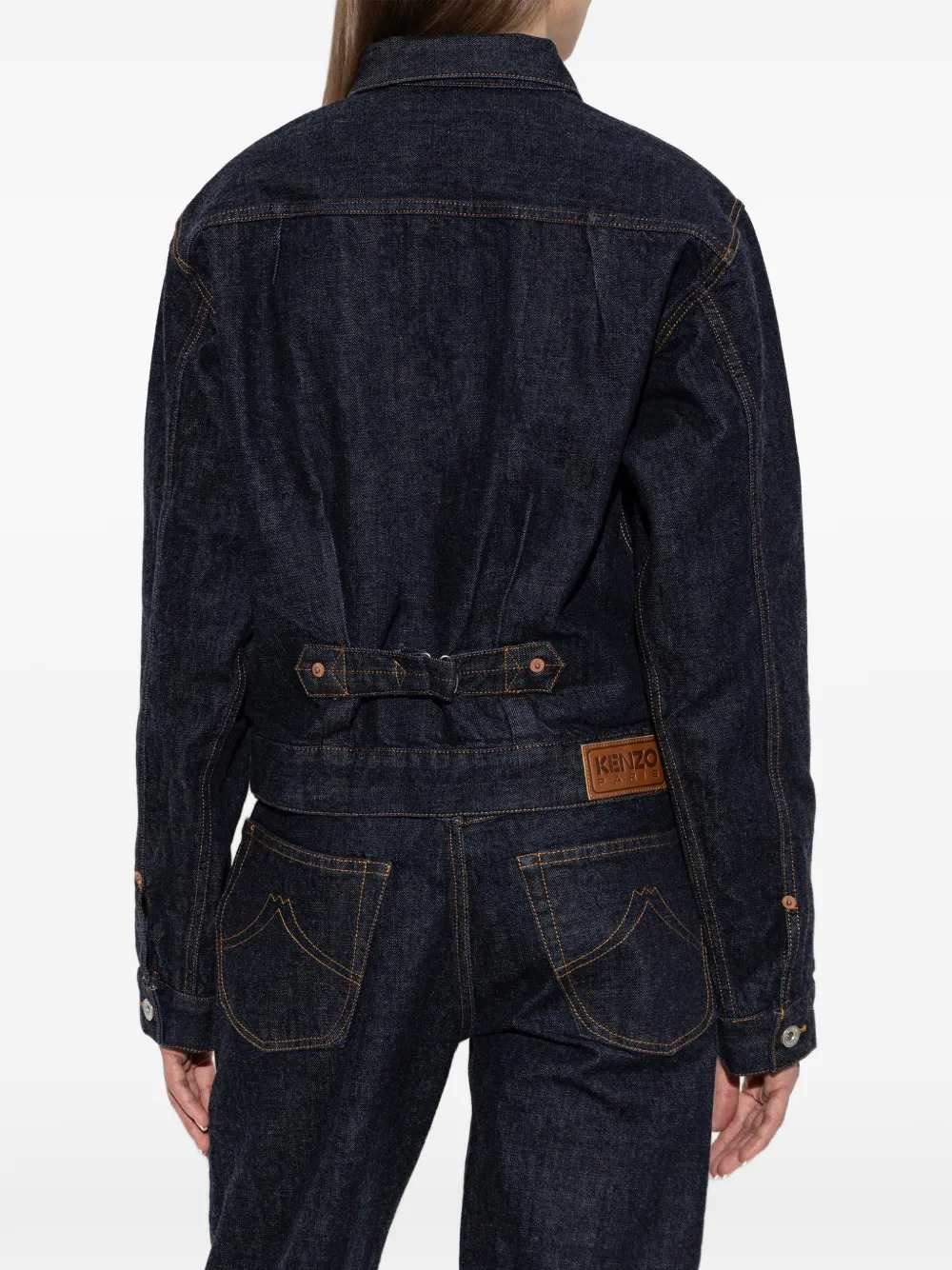 Kenzo Women Floral-Pattern Denim Jacket