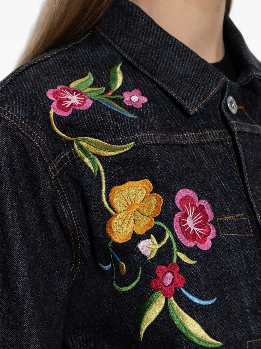 Kenzo Women Floral-Pattern Denim Jacket