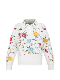 KENZO Kenzo Women Quarter-Zip Sweatshirt With Floral Embroidery