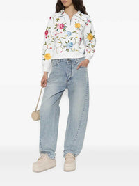 KENZO Kenzo Women Quarter-Zip Sweatshirt With Floral Embroidery