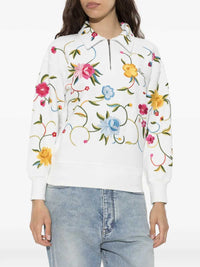 KENZO Kenzo Women Quarter-Zip Sweatshirt With Floral Embroidery