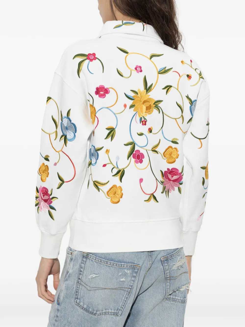 KENZO Kenzo Women Quarter-Zip Sweatshirt With Floral Embroidery