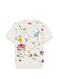 Kenzo Women Short-Sleeved Sweater With Floral Motif