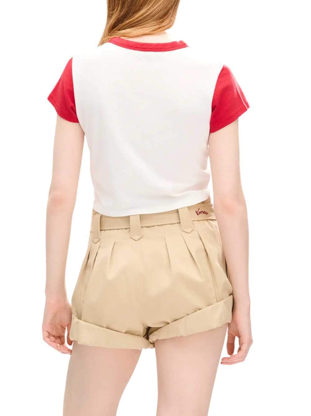 KENZO Kenzo Women `Kenzo Jumping Tiger` Cotton Cropped T-Shirt