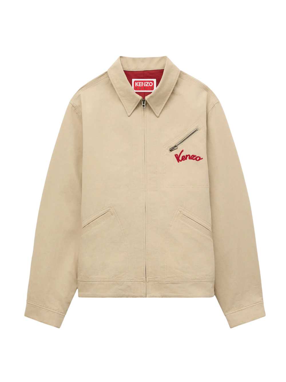 Kenzo Men `Kenzo Varsity` Embroidered Cotton Jacket