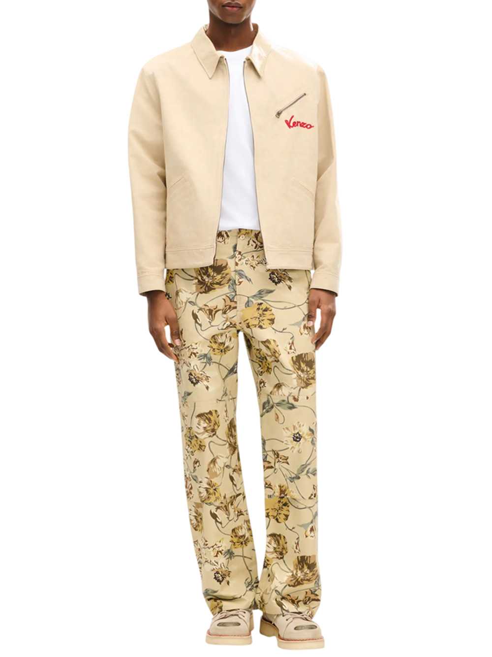 Kenzo Men `Kenzo Varsity` Embroidered Cotton Jacket