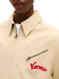 Kenzo Men `Kenzo Varsity` Embroidered Cotton Jacket