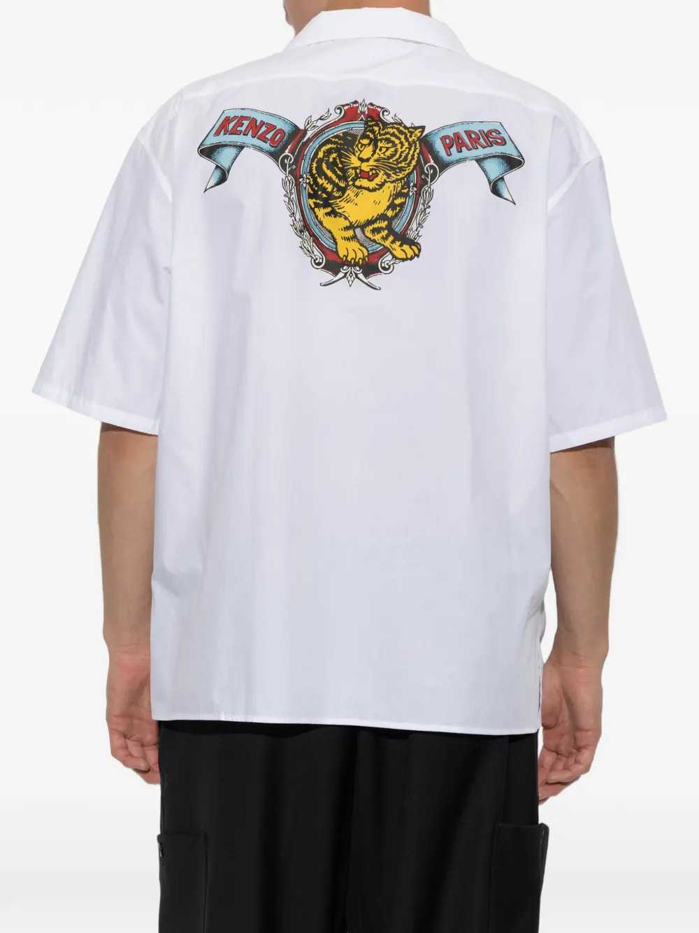KENZO Kenzo Men Short-Sleeved Shirt With Tiger Print