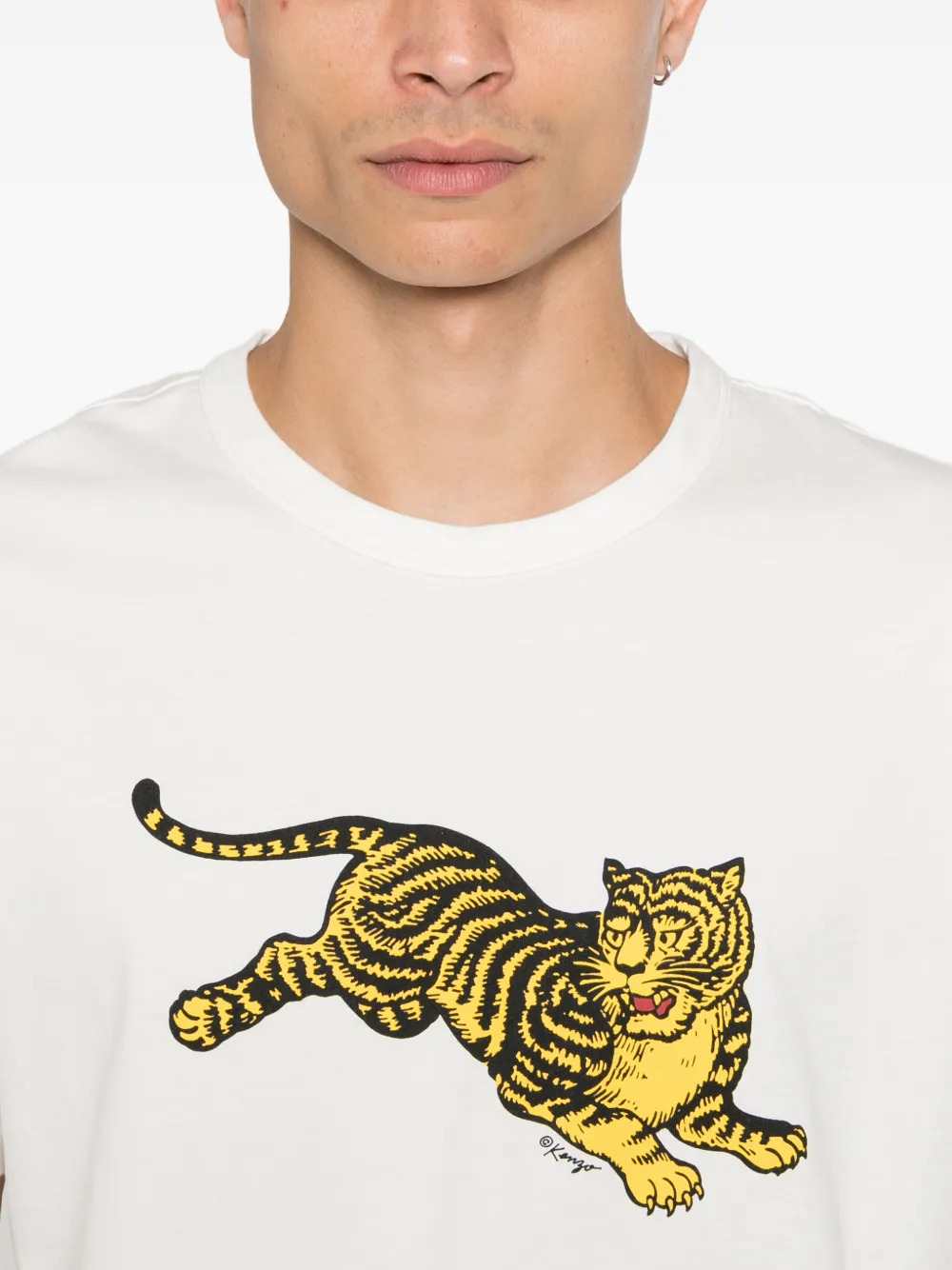 KENZO Kenzo Men Tiger-Print T-Shirt