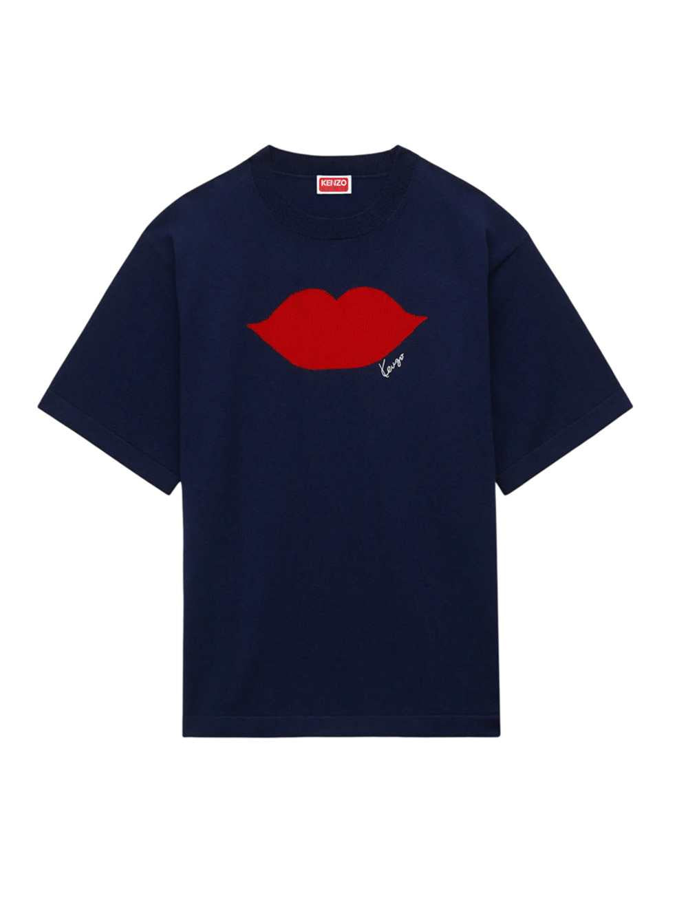 KENZO Kenzo Unisex Short-Sleeved Sweater With Lip Intarsio