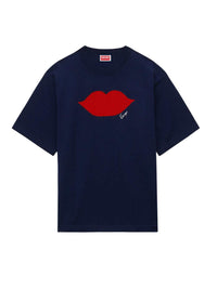 KENZO Kenzo Unisex Short-Sleeved Sweater With Lip Intarsio