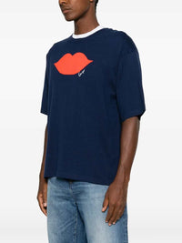 KENZO Kenzo Unisex Short-Sleeved Sweater With Lip Intarsio