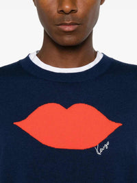 KENZO Kenzo Unisex Short-Sleeved Sweater With Lip Intarsio