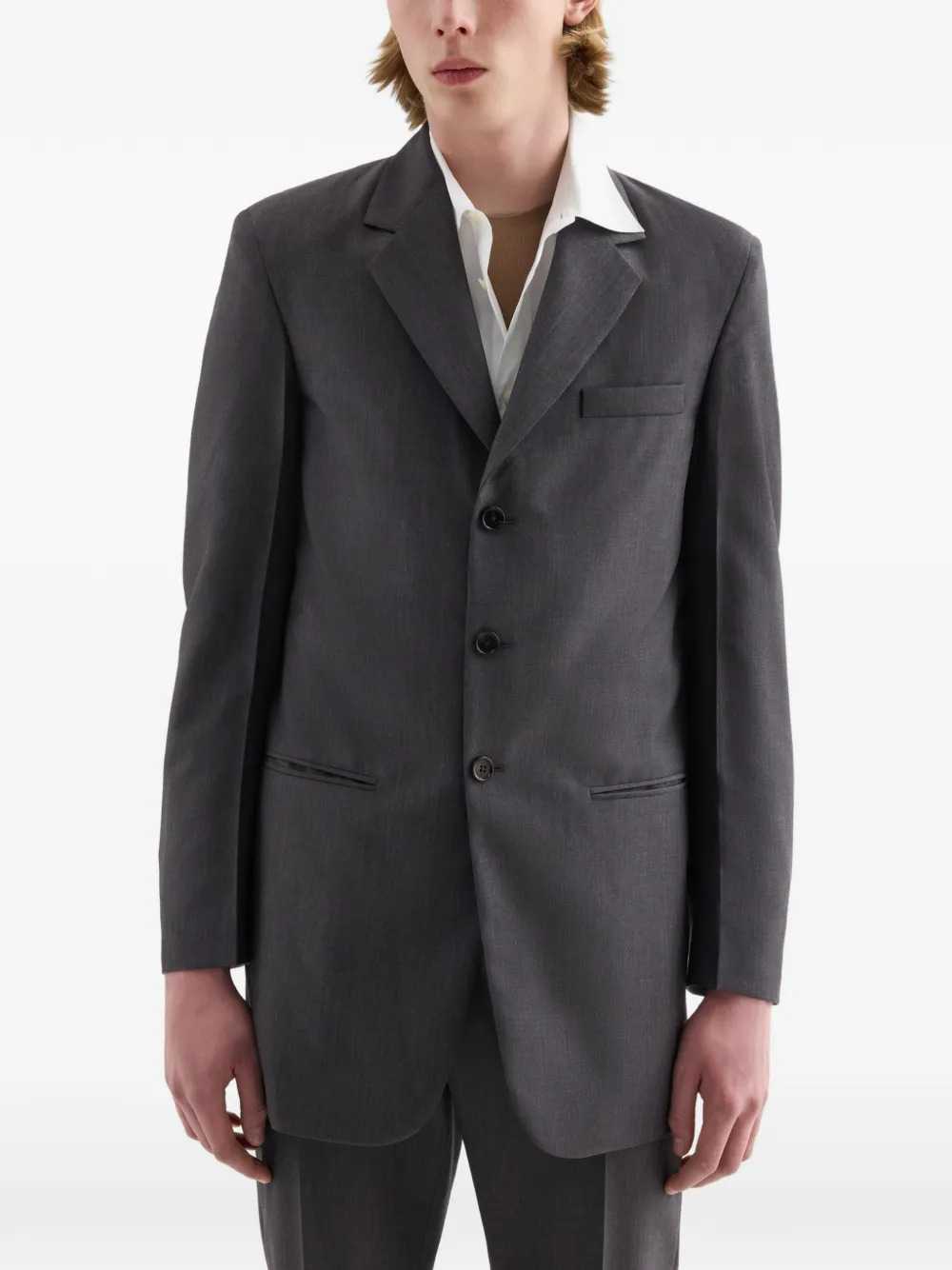 Jil Sander Men Fil-À-Fil Single-Breasted Jacket