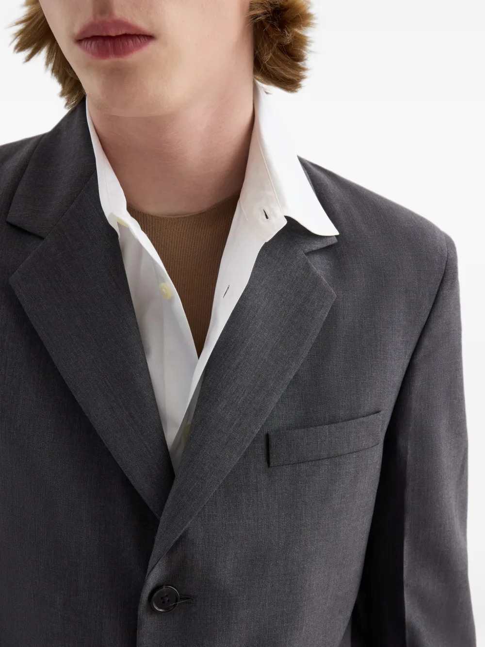 Jil Sander Men Fil-À-Fil Single-Breasted Jacket