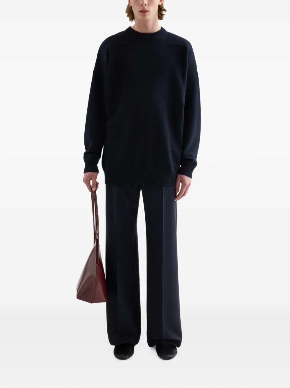 JIL SANDER Jil Sander Men Wool-Blend Crew-Neck Sweater