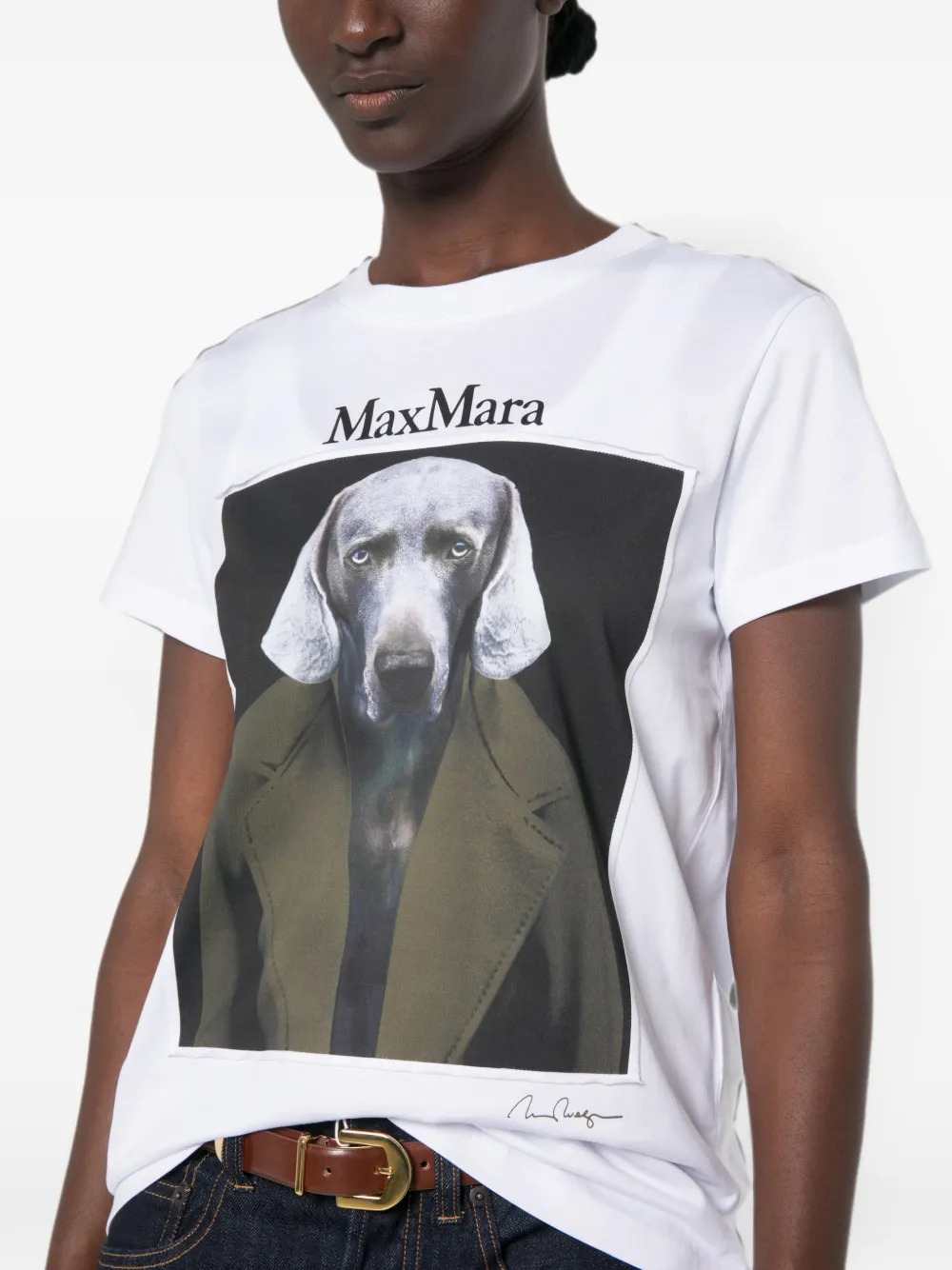 Max Mara Women Calca Print Short-Sleeve T-Shirt