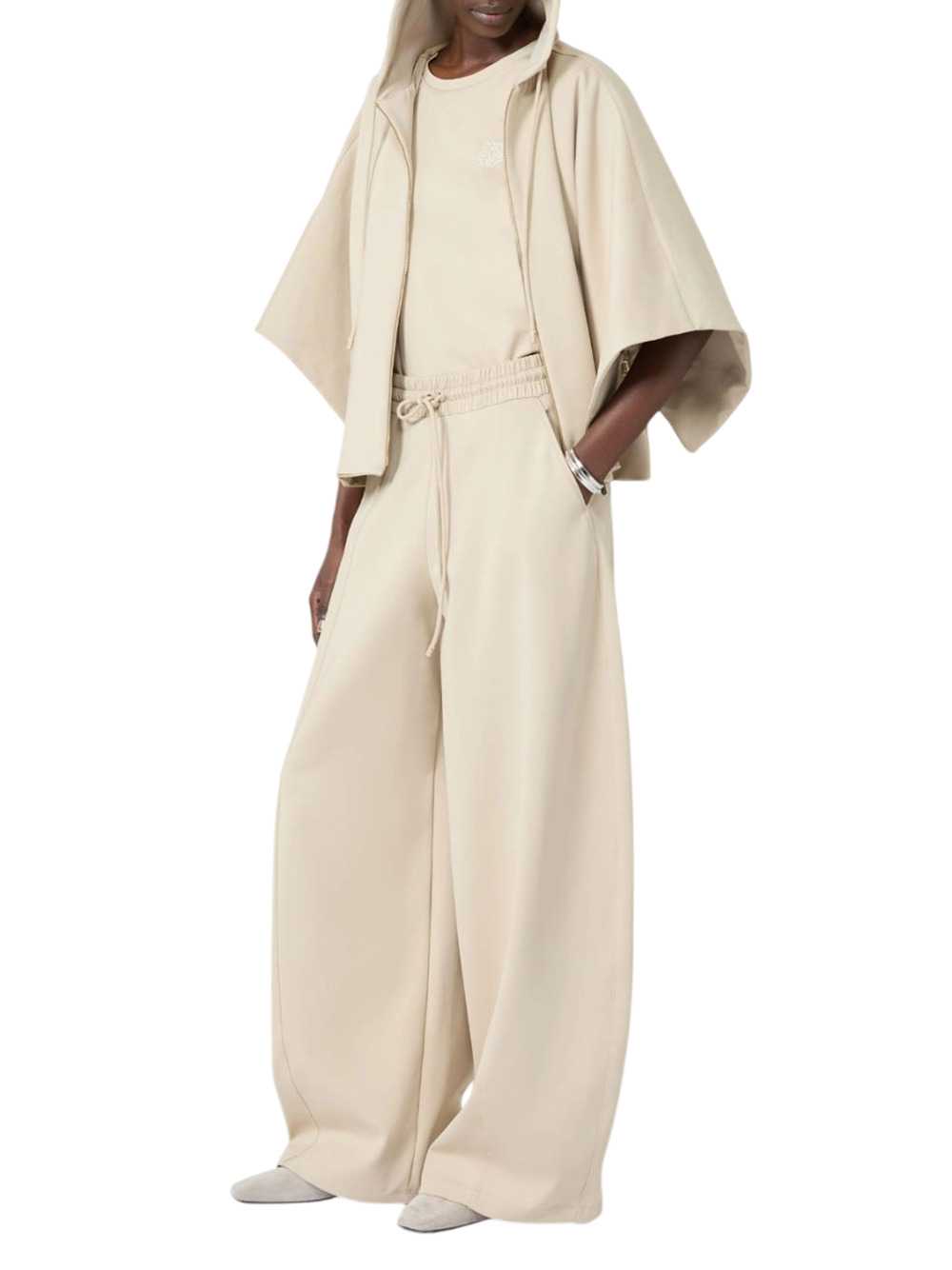 MAX MARA Max Mara Women Technical Cotton Jersey Barrel-Leg Trousers - Rock