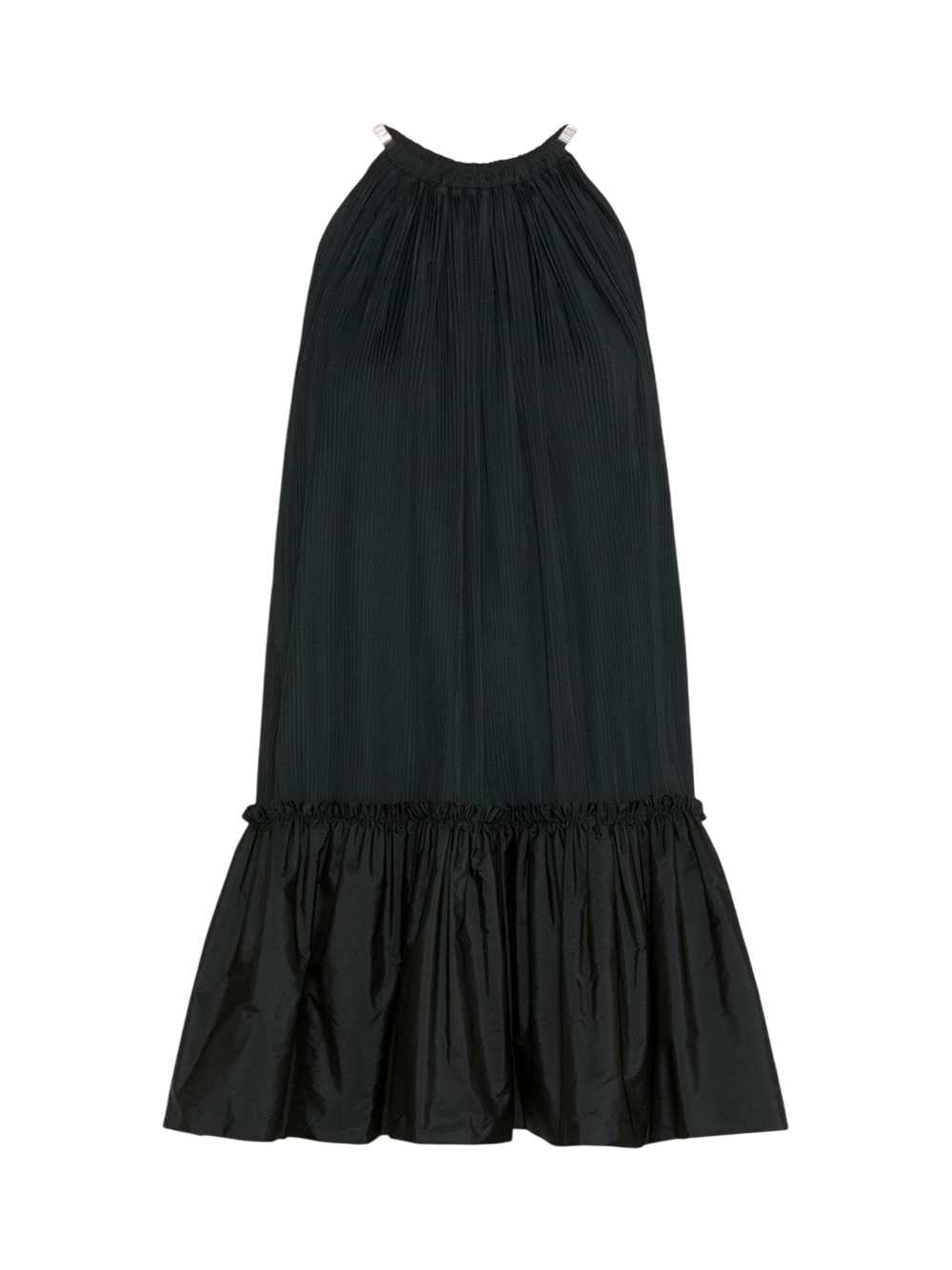 MAX MARA Max Mara Women Short Sleeveless Dress In Pleated Taffeta - Black