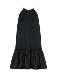 MAX MARA Max Mara Women Short Sleeveless Dress In Pleated Taffeta - Black