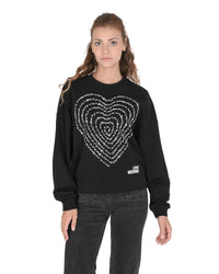 Love Moschino Women's Heart Graphic Sweatshirt Black