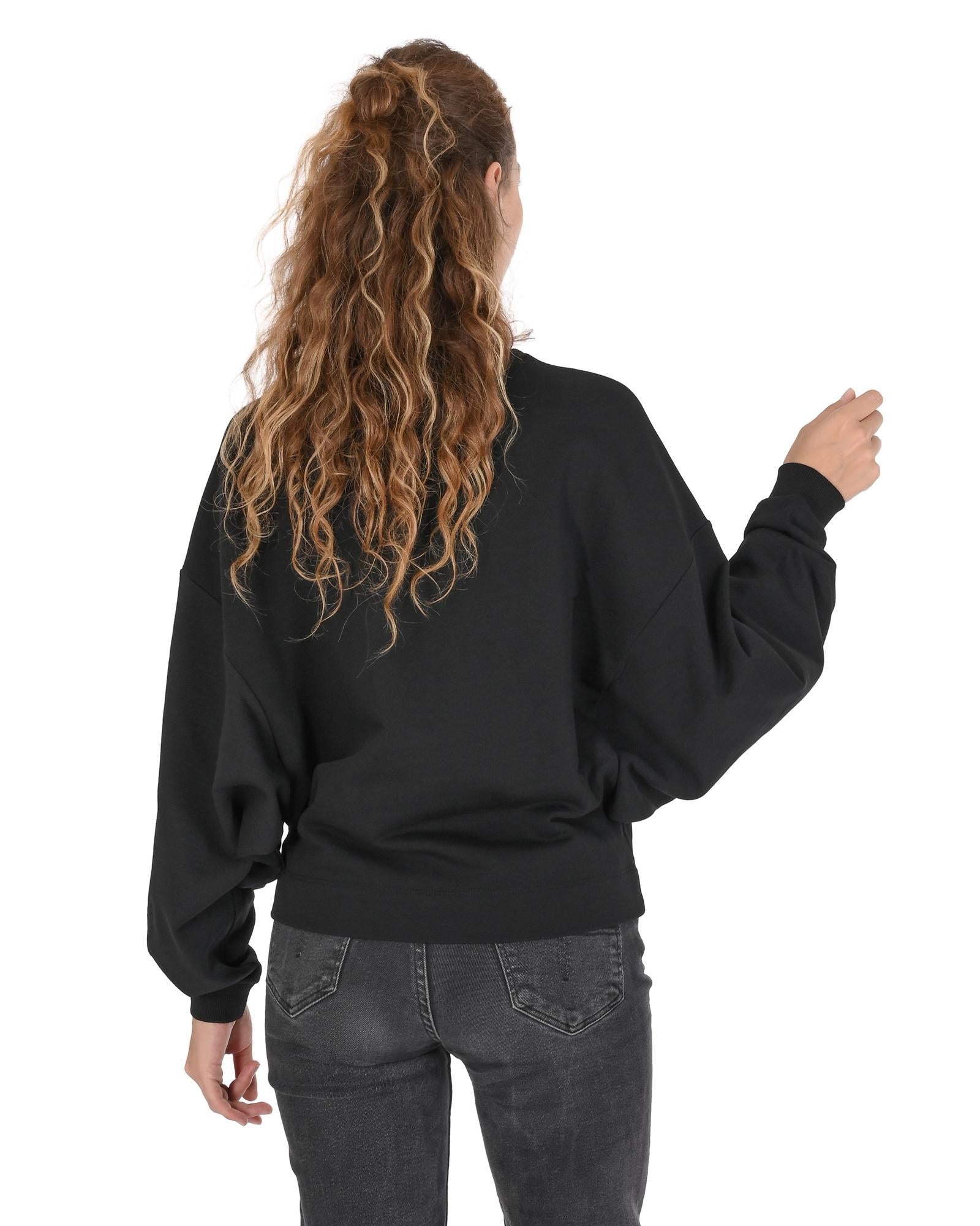 Love Moschino Women's Heart Graphic Sweatshirt Black