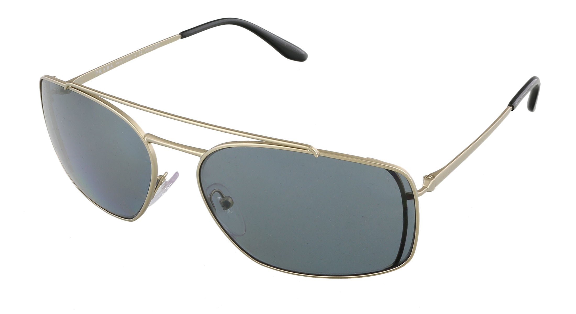 Prada Silver Rectangular PR 64VS 1BK5Z1 Sunglasses