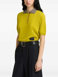 MARNI Marni Women Yellow Cashmere Polo Shirt With Contrasting Collar