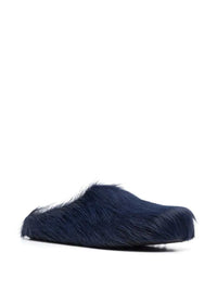 MARNI Marni Men Fussbett Calf-Hair Sabot Slippers