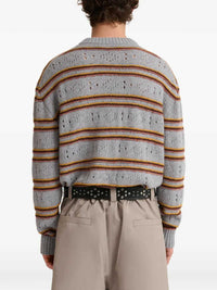 MARNI Marni Men Grey Cashmere Open-Knit Sweater