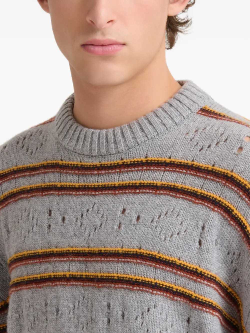 MARNI Marni Men Grey Cashmere Open-Knit Sweater