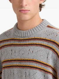 MARNI Marni Men Grey Cashmere Open-Knit Sweater