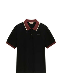 MARNI Marni Men Black Piqué Polo Shirt With Contrasting Trim