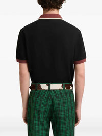 MARNI Marni Men Black Piqué Polo Shirt With Contrasting Trim