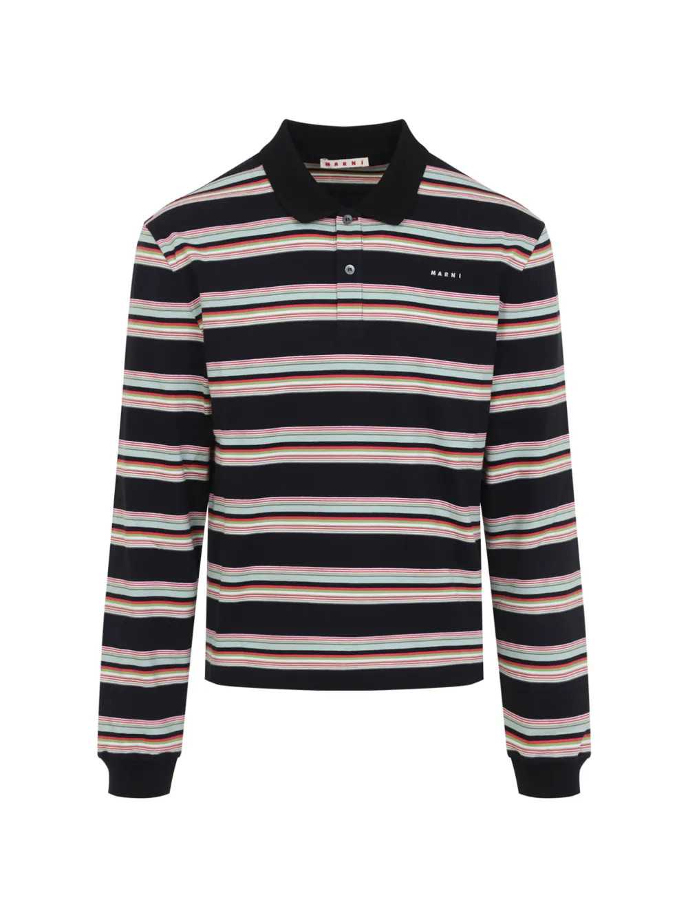 MARNI Marni Men Striped Long-Sleeve Polo Shirt