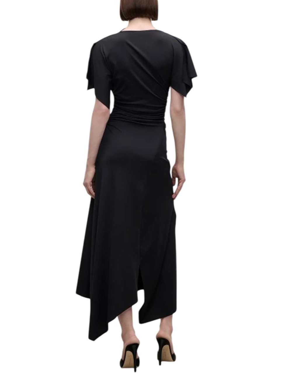 VICTORIA BECKHAM Victoria Beckham Women Black Draped Midi Dress