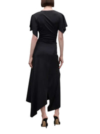 VICTORIA BECKHAM Victoria Beckham Women Black Draped Midi Dress