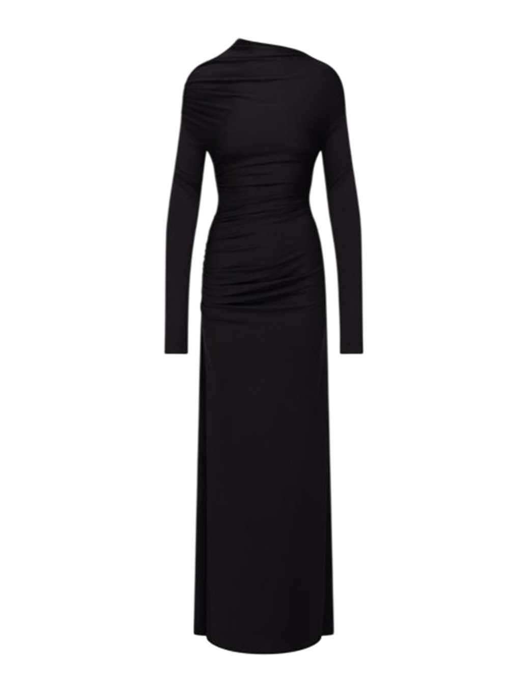 VICTORIA BECKHAM Victoria Beckham Women Black Dress With Draped Shoulders