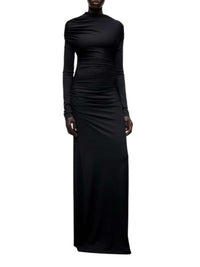 VICTORIA BECKHAM Victoria Beckham Women Black Dress With Draped Shoulders
