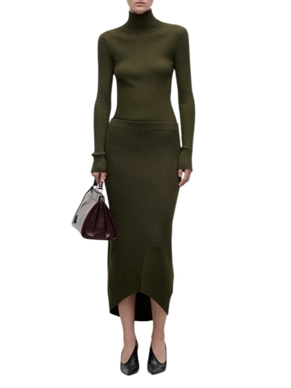 VICTORIA BECKHAM Victoria Beckham Women Green Fitted Skirt