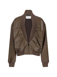 Victoria Beckham Women Zana Leather Jacket