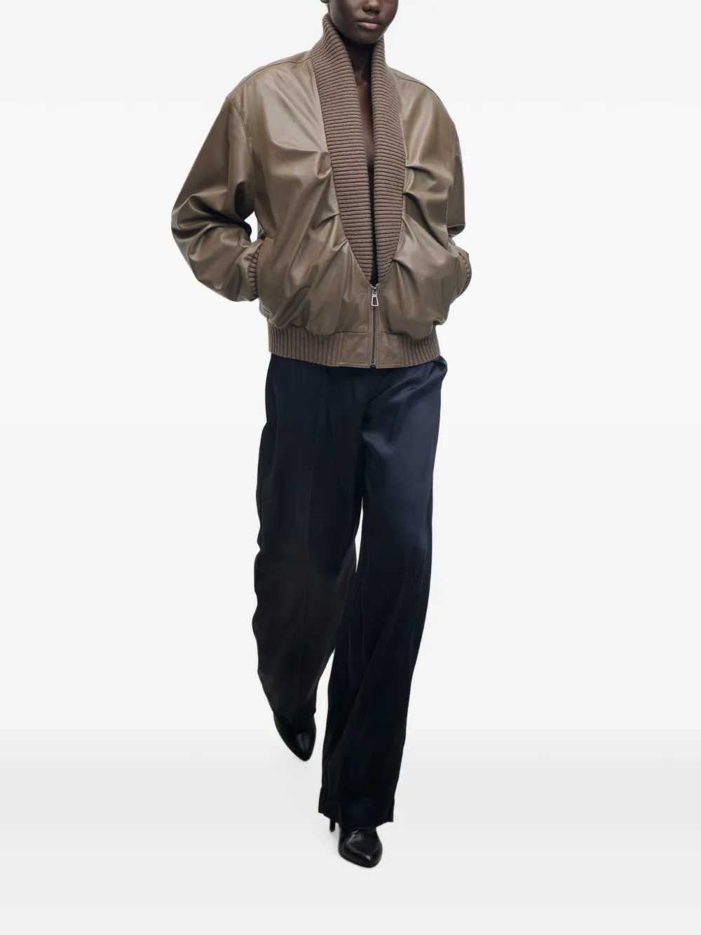 Victoria Beckham Women Zana Leather Jacket