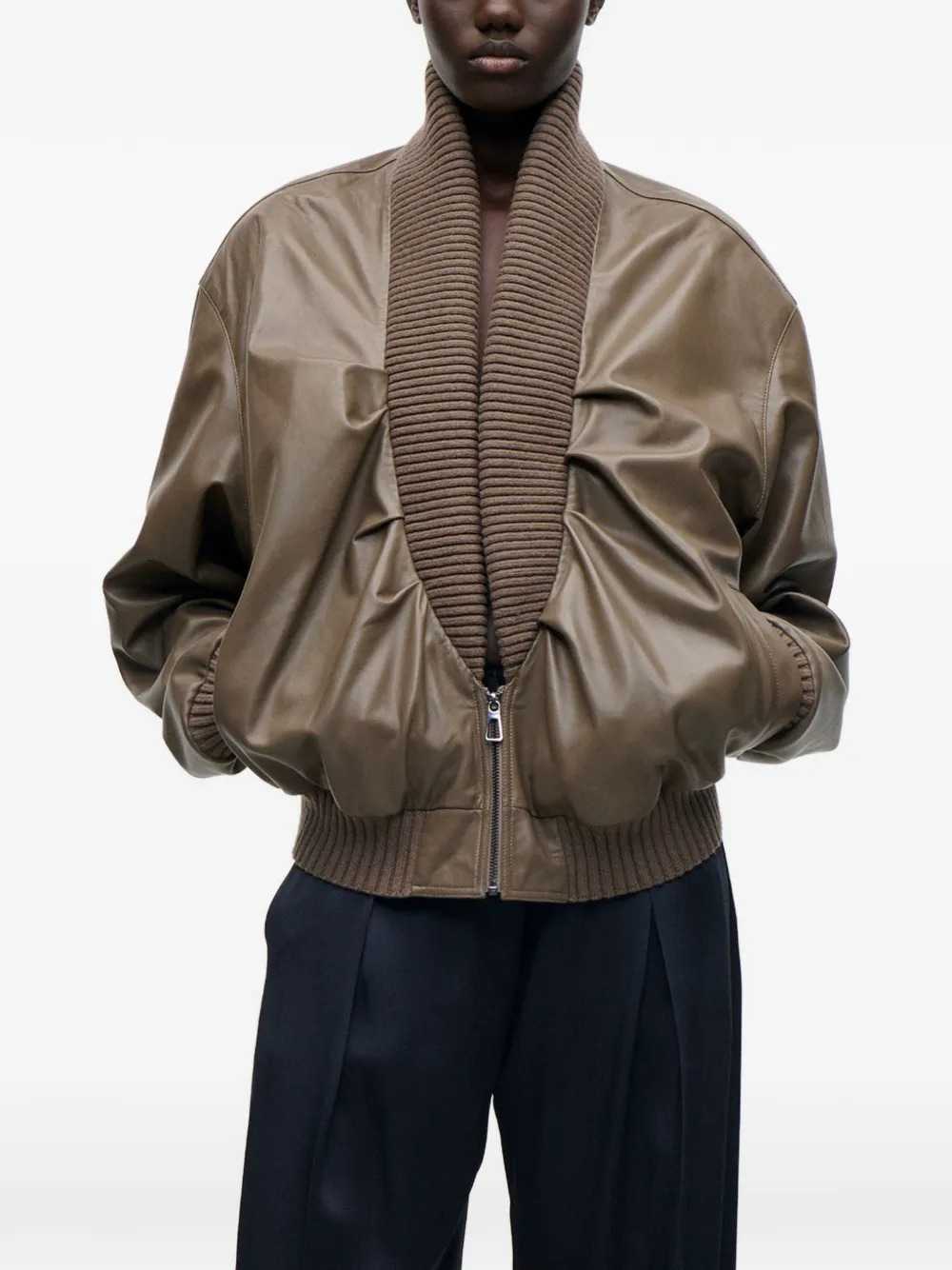 Victoria Beckham Women Zana Leather Jacket