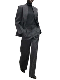 Victoria Beckham Women Roberta Jacket In Dark Grey Mélange