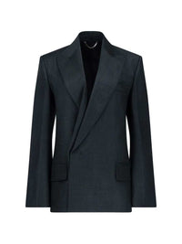 VICTORIA BECKHAM Victoria Beckham Women Petrol-Blue Blazer With Peak Lapels