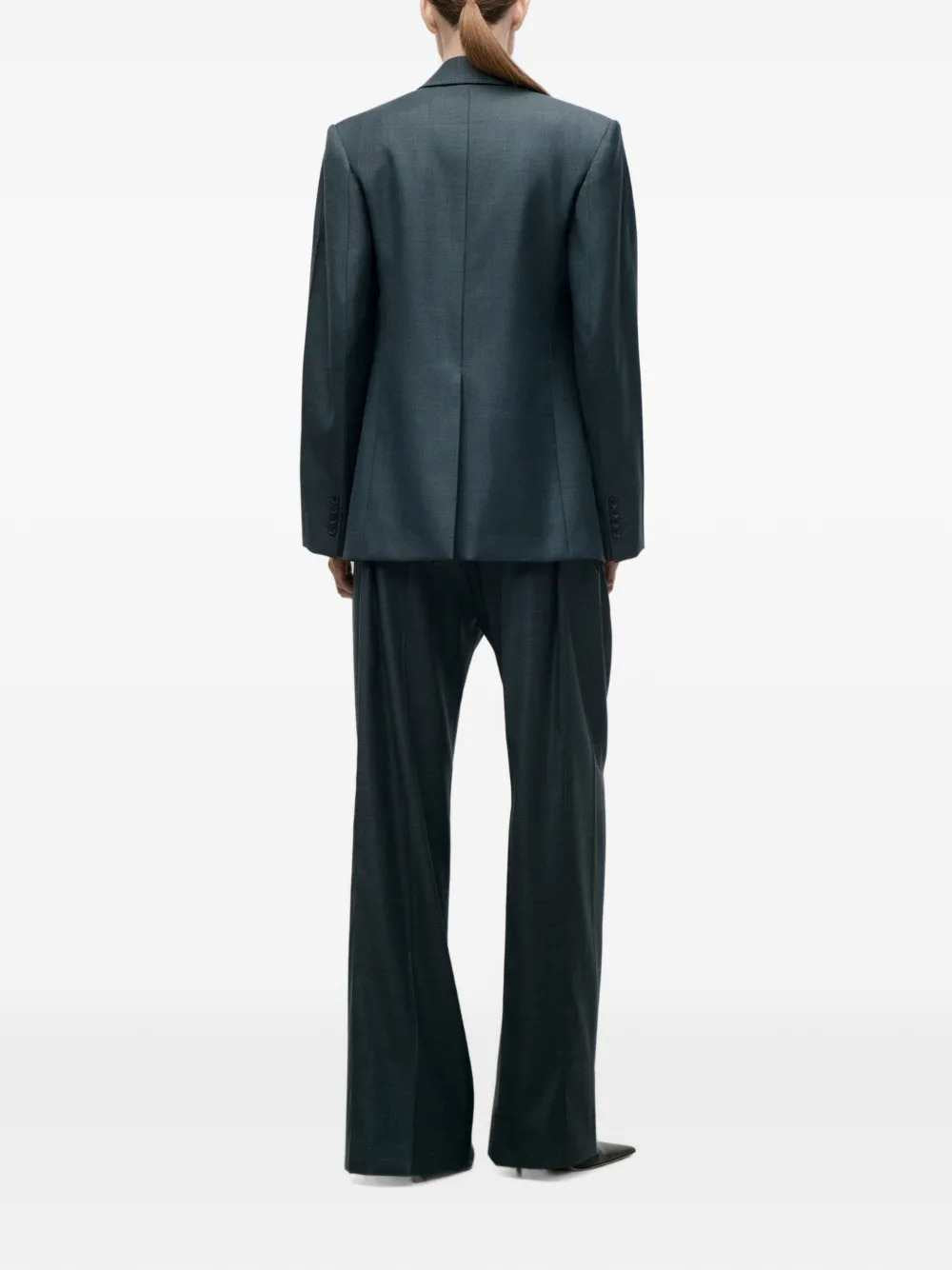 VICTORIA BECKHAM Victoria Beckham Women Petrol-Blue Blazer With Peak Lapels